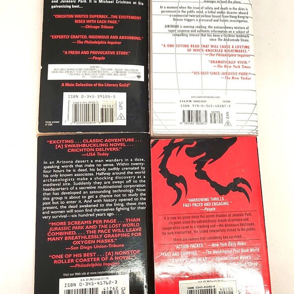 Lot of 9 Mystery/Thriller/Suspense Tom Clancy Michael Crichton Paperback Books - Picture 2 of 7